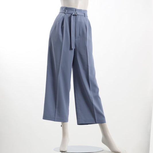 ウエストベルトタック入りワイドパンツ