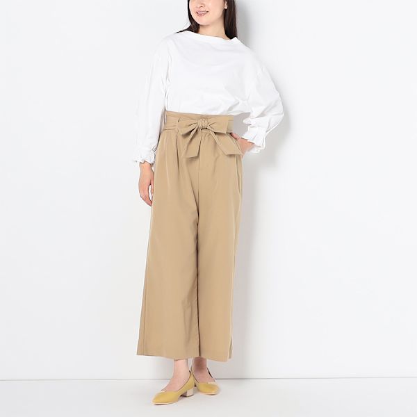 袖タックドロップショルダーカットソー