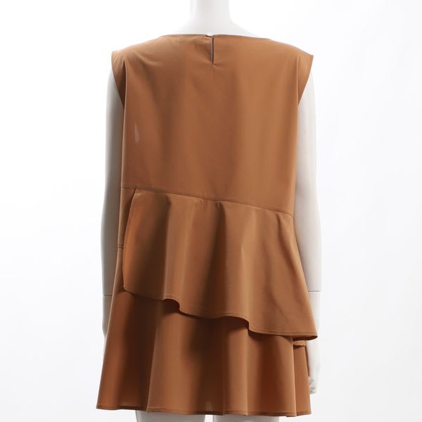 ボートネックティアードブラウス