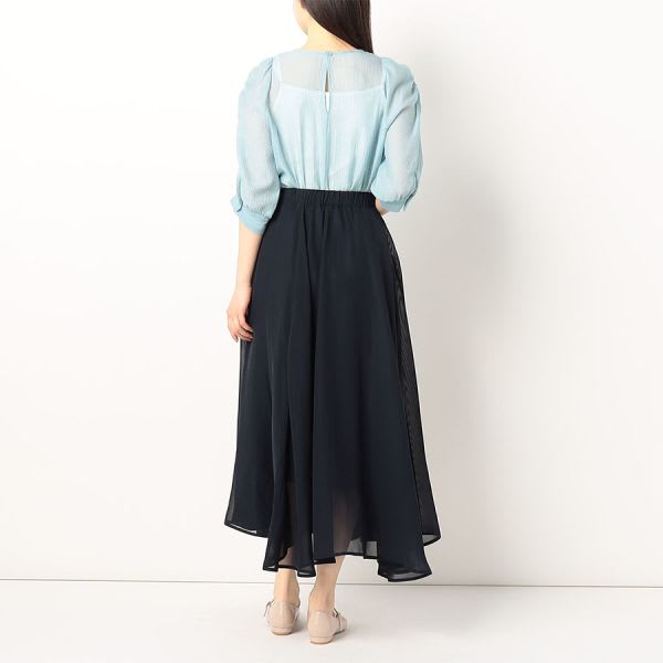 ふんわりスリーブシアーブラウス