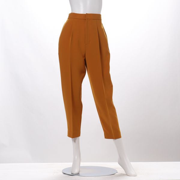 バックゴムタック入りテーパードパンツ