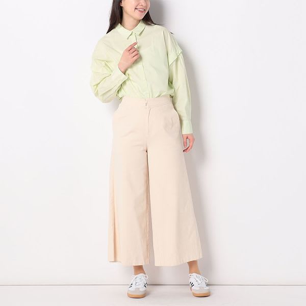 コットンシンプルワイドパンツ
