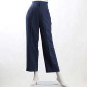 ストライプ柄スッキリシルエットパンツ