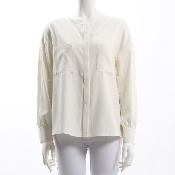アウトポケットブラウス