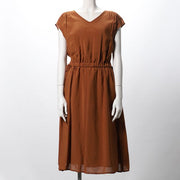 シルキーローンドロストデザインワンピース