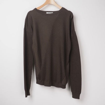 多種編みアシンメトリーニット