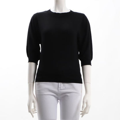 ボリュームスリーブクルーネックニット