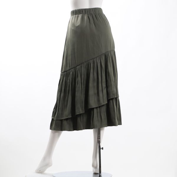 ドレープサテンギャザースカート