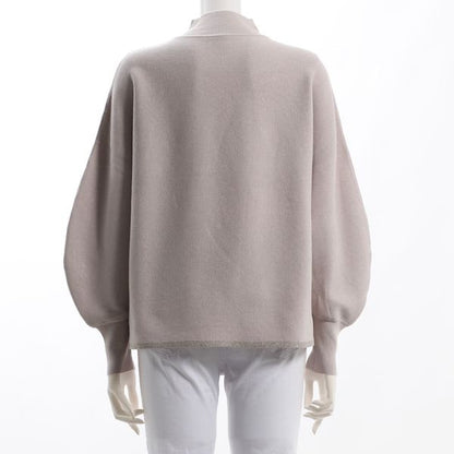 ふんわりお袖ボトルネックニット