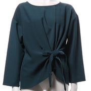 アシンメトリーフロントリボンブラウス