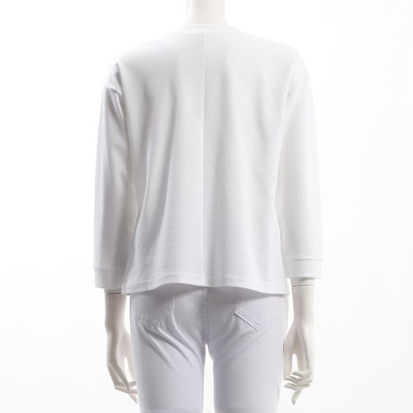 ペプラムデザインクルーネックカットソー