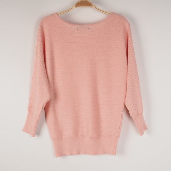 ドルマンスリーブボートネックニット