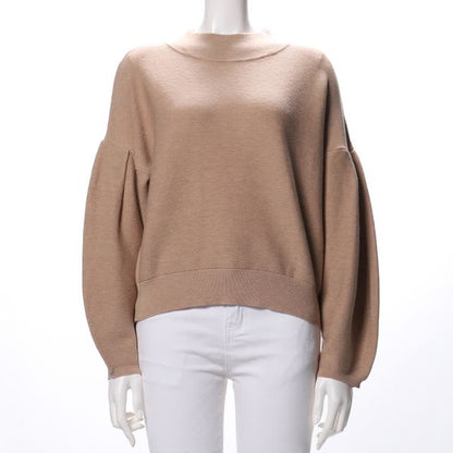 ボリュームスリーブドロップショルダーニット