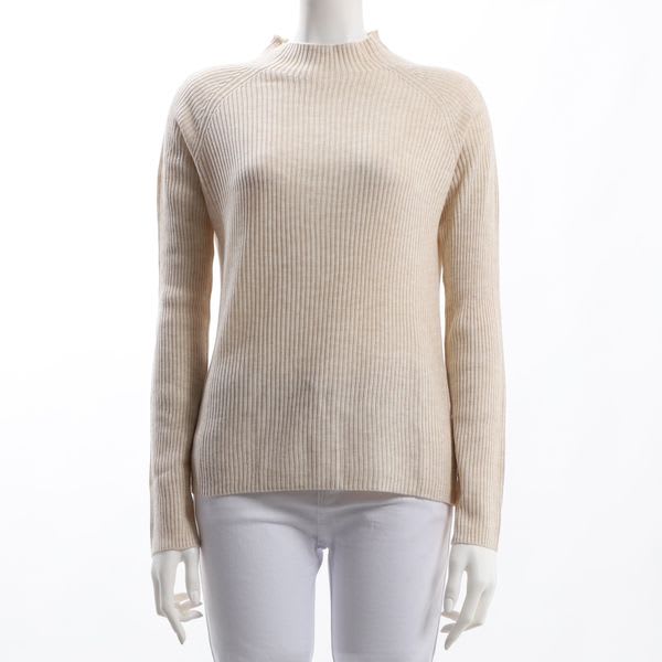 ラグランスリーブリブニット