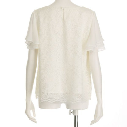 ラッセルレースシフォン重ね袖ブラウス