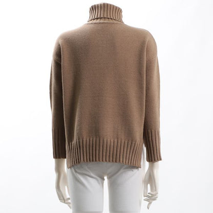 ドロップショルダータートルネックニット