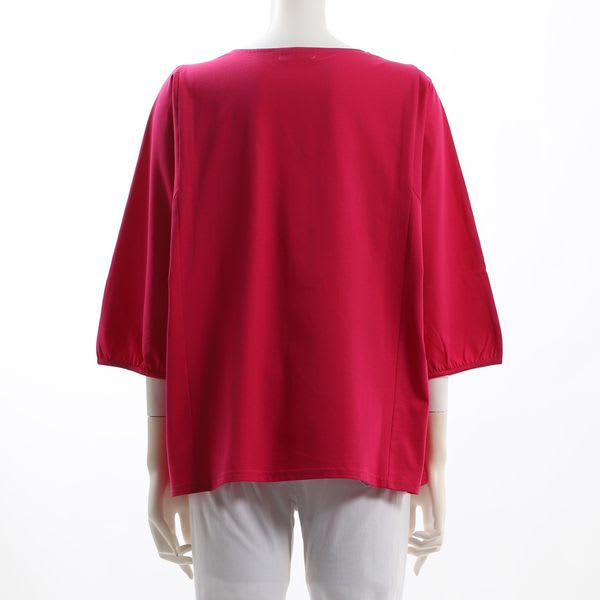 インショルダー切り替えラウンドネックカットソー