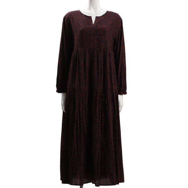 フラワーレオパードティアードワンピース