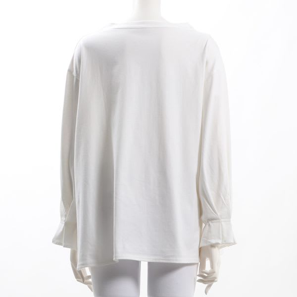 袖タックドロップショルダーカットソー