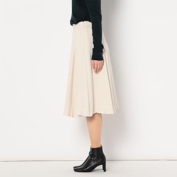 ツイードタックフレアスカート