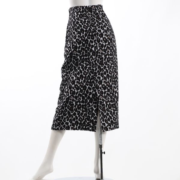 レオパード柄ジャガードタイトスカート