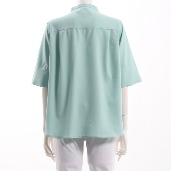 バンドカラーブラウス