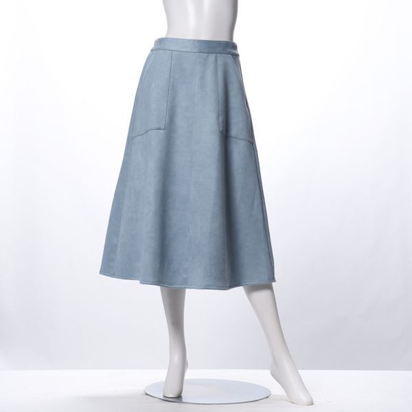 フェイクスエードフレアスカート