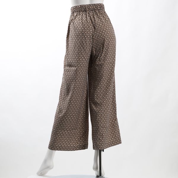 モノグラム風プリントワイドパンツ