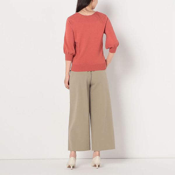 シンプルデザインワイドパンツ