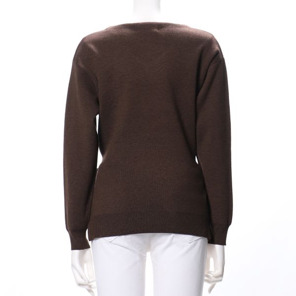 ウエストリボンVネックニット