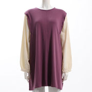 異素材切替レイヤード風チュニック