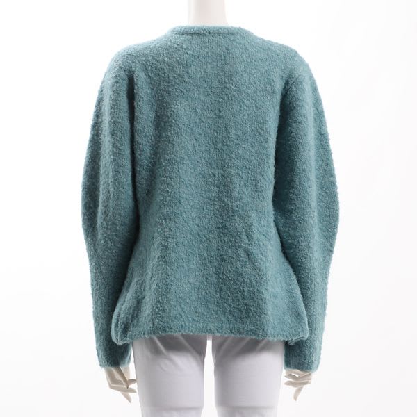 メランジロングリブニット