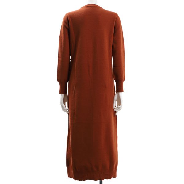 クルーネックニットワンピース