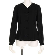 フロント釦ウエストシェイプブラウス