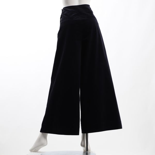 細コール素材ハイウエストフレアパンツ