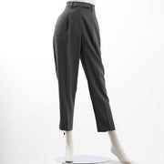 ウエストゴム仕様タックテーパードパンツ