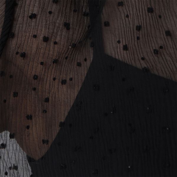 シアーフロッキードットブラウス