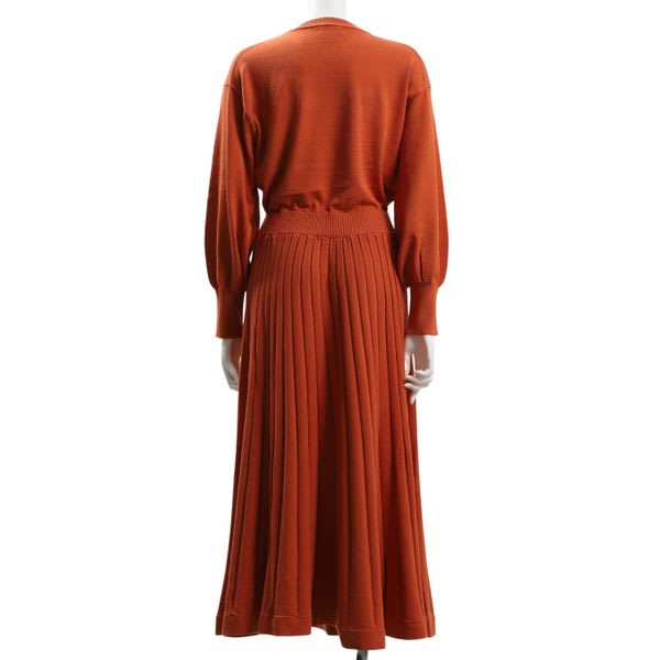 ふんわりお袖ニットワンピース