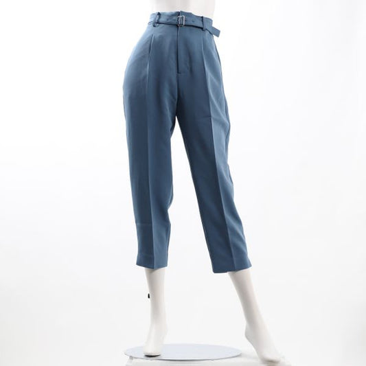 ベルト付きポケットテーパードパンツ