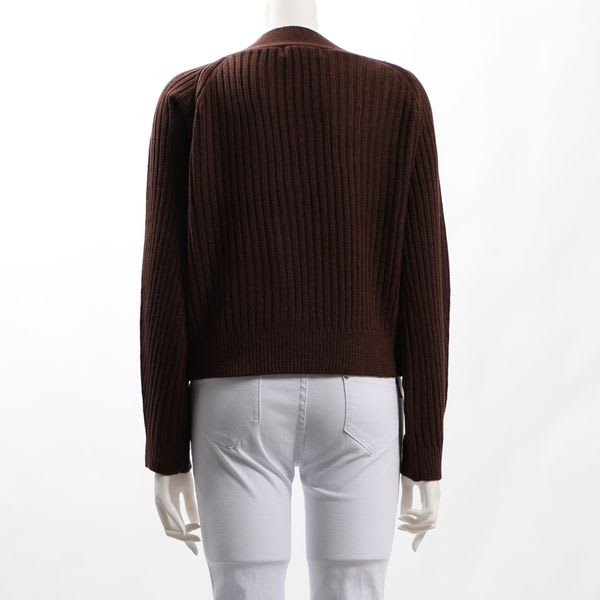 ボタンアクセントVネックカーディガン