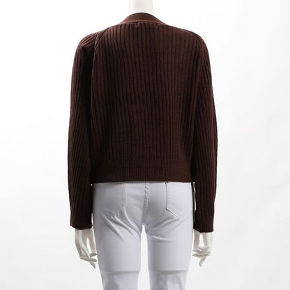 ボタンアクセントVネックカーディガン