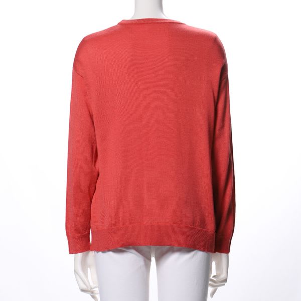 サイドスリットクルーネックニット