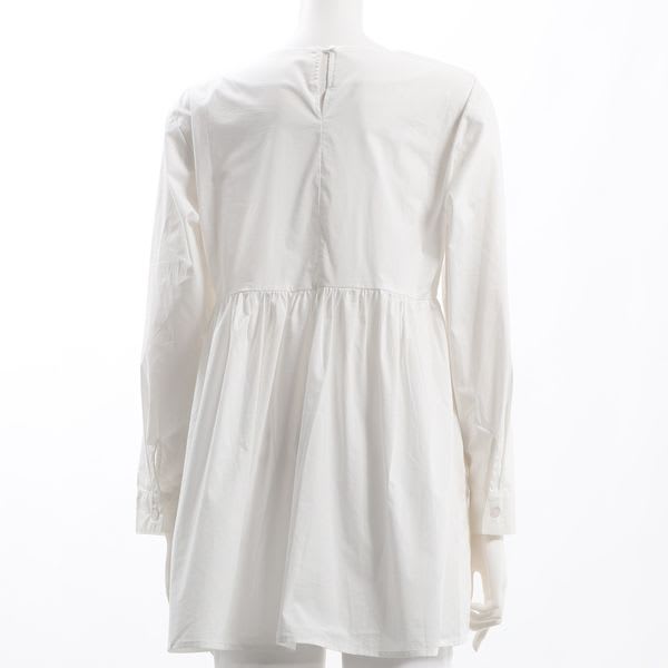 切り替えフレアブラウス