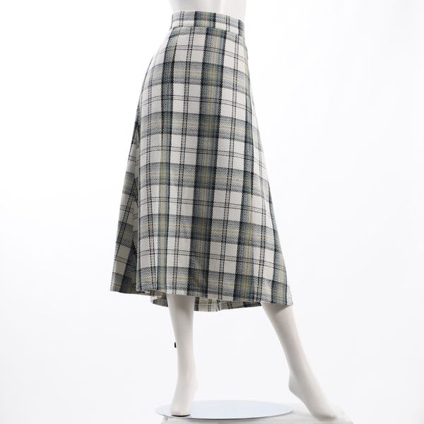 チェック柄フレアスカート