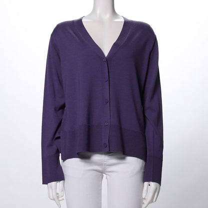 サイドスリットVネックカーディガン