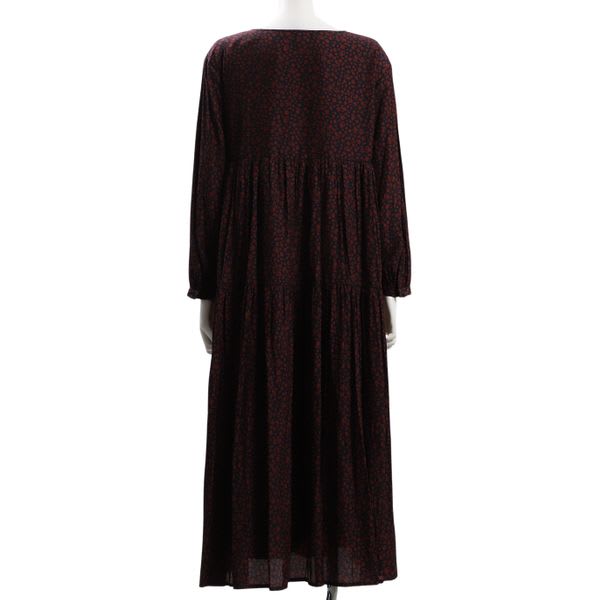 フラワーレオパードティアードワンピース