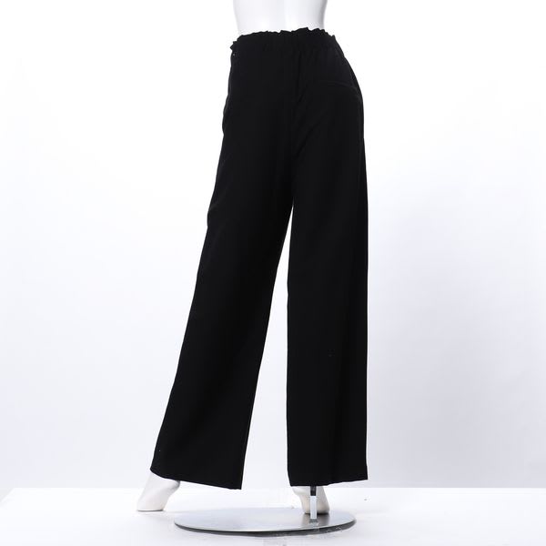 布帛ライクなツイルジャージーストレッチワイドパンツ