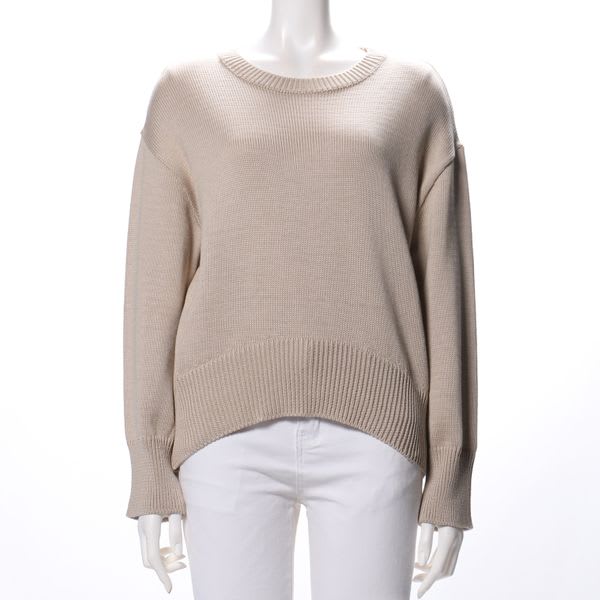 ラウンドネックドロップショルダーニット