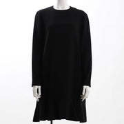 裾の切り替えデザインクルーネックワンピース