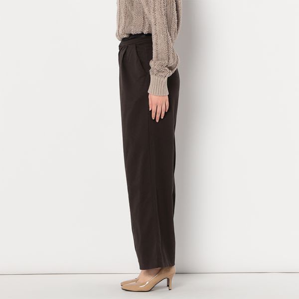 バイカラーデザインワイドパンツ
